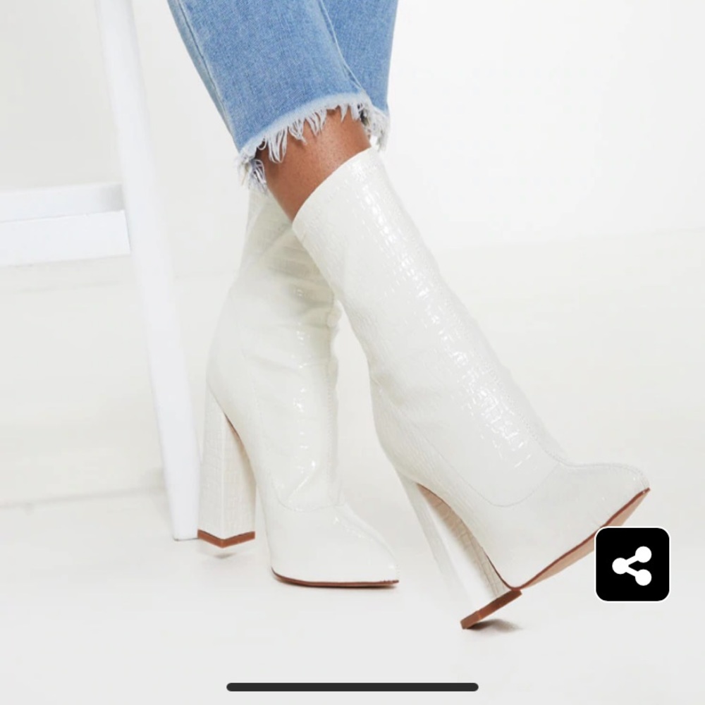 BNWT faux croc booties